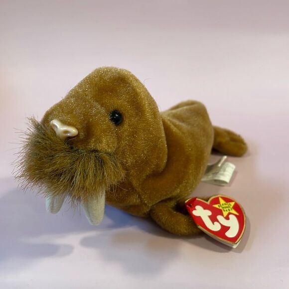 Vintage 1999 Ty Beanie Baby NWT Excellent Condition NWT Paul The Walrus 8” long - Picture 6 of 10